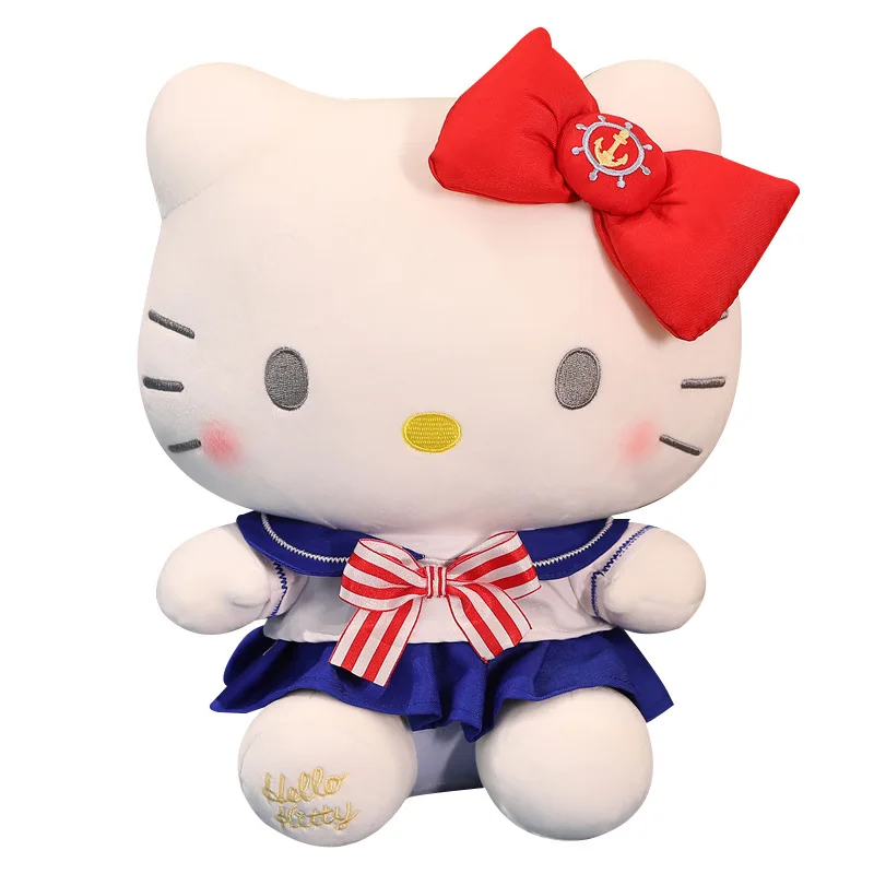 Mainan boneka Hello Kitty Pink lucu boneka Anime kartun Plushie mainan bantal boneka lembut untuk hadiah ulang tahun anak-anak Natal