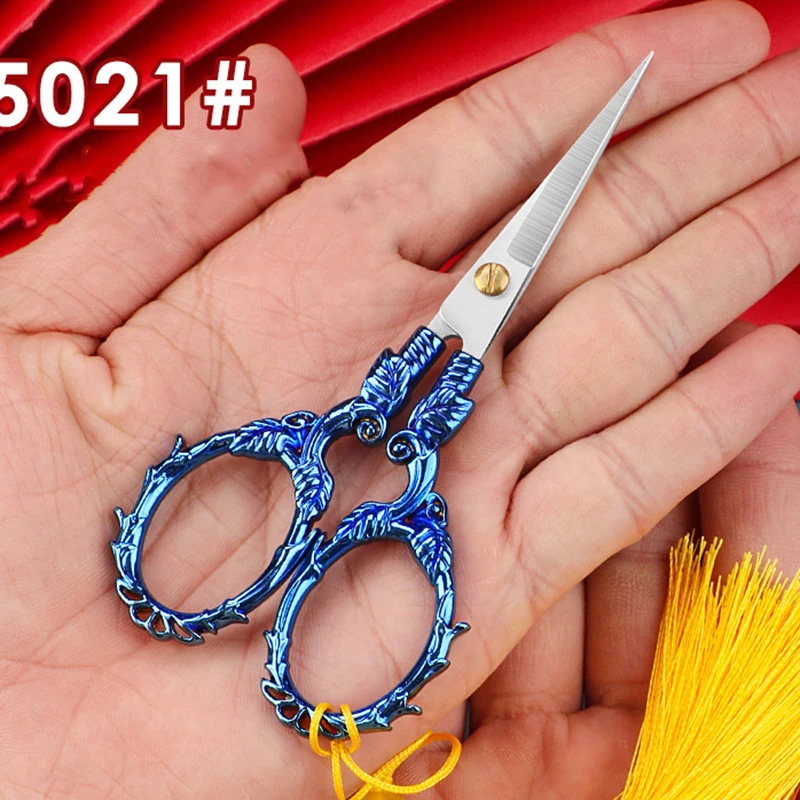 Vine Shape Retro Scissors Antique Black Vintage Cute Small For Sewing Cross Stitch Scissor  Thread Cutting DIY Fabric Shears