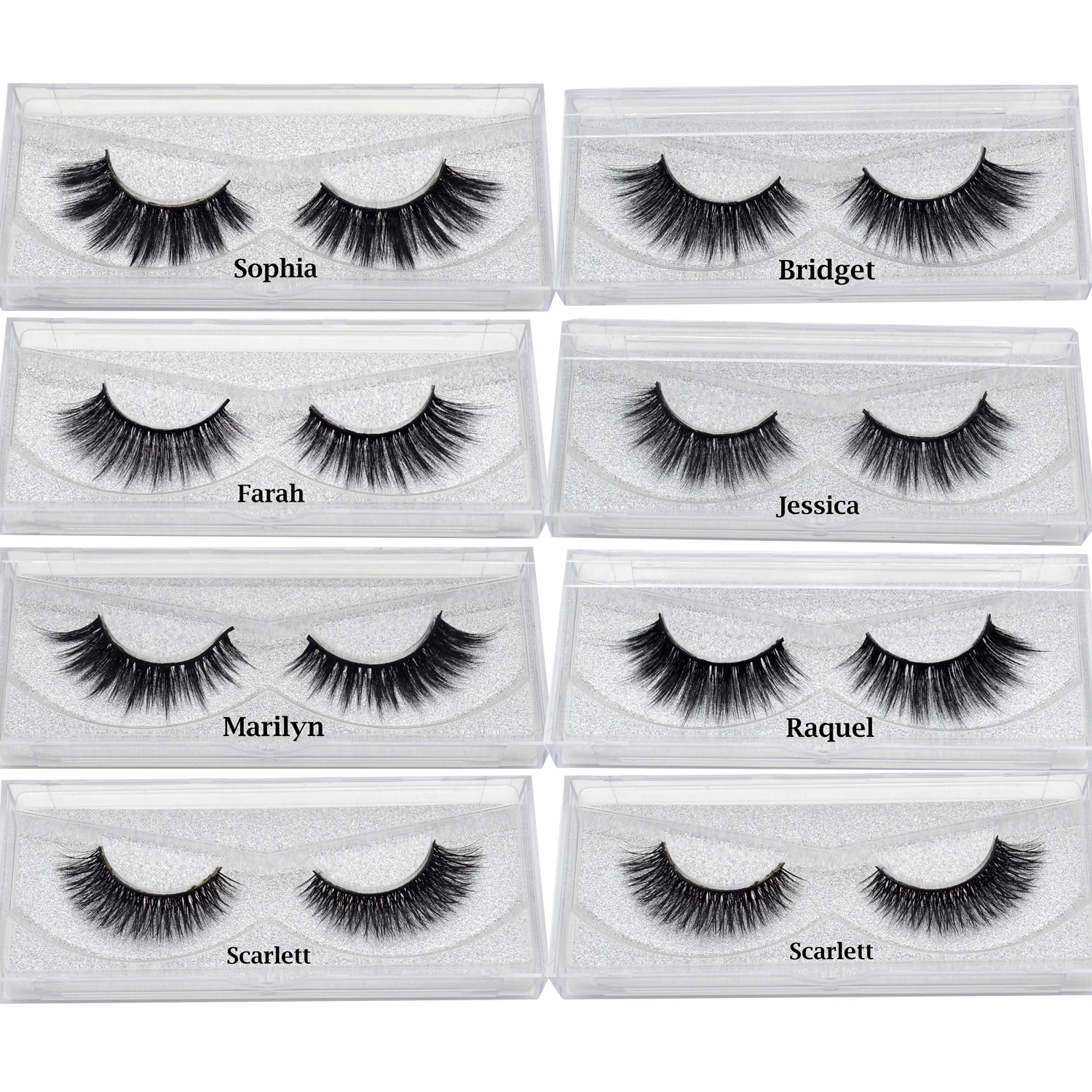 Visofree Faux Mink Eyelashes Thick High Volume Eyelashes Crisscross Soft Black Lashes Makeup accessories Extension Lash SCARLETT