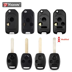 YIQIXIN 2/3/4 pulsanti Flip Remote Car Key Shell per Honda Accord Civic CRV Pilot Insight Jazz HRV 2007-2013 Fob Uncut Blade