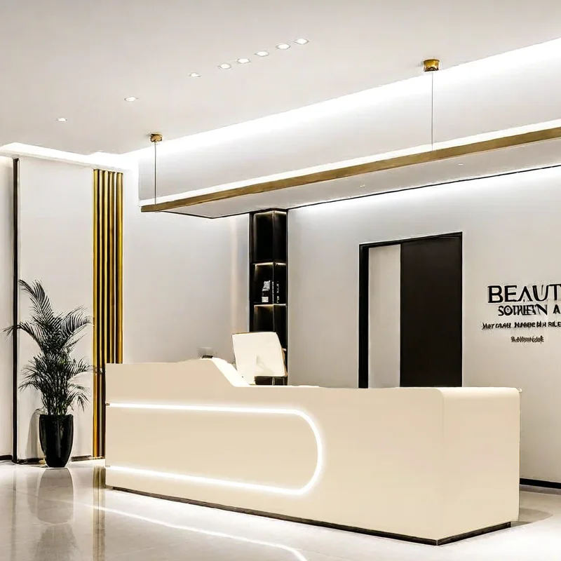 Hairdressing Reception Furniture Counter Cosmetics Lectern Simple Modern Luxury Restaurant Schreibtisch Front Desk Clothes