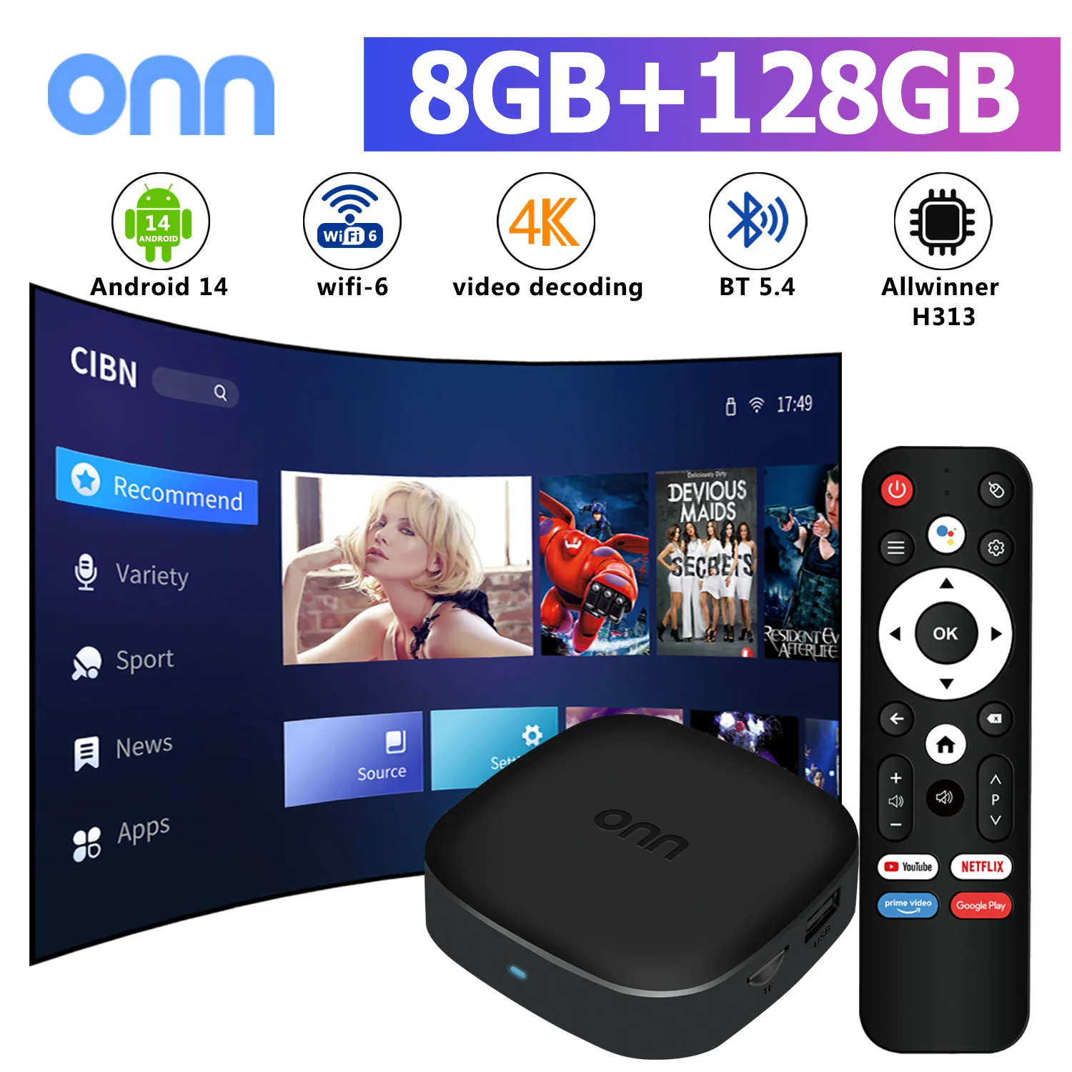 Home Cinema Youtube - ONN 4Kplus Smart TV Box Android