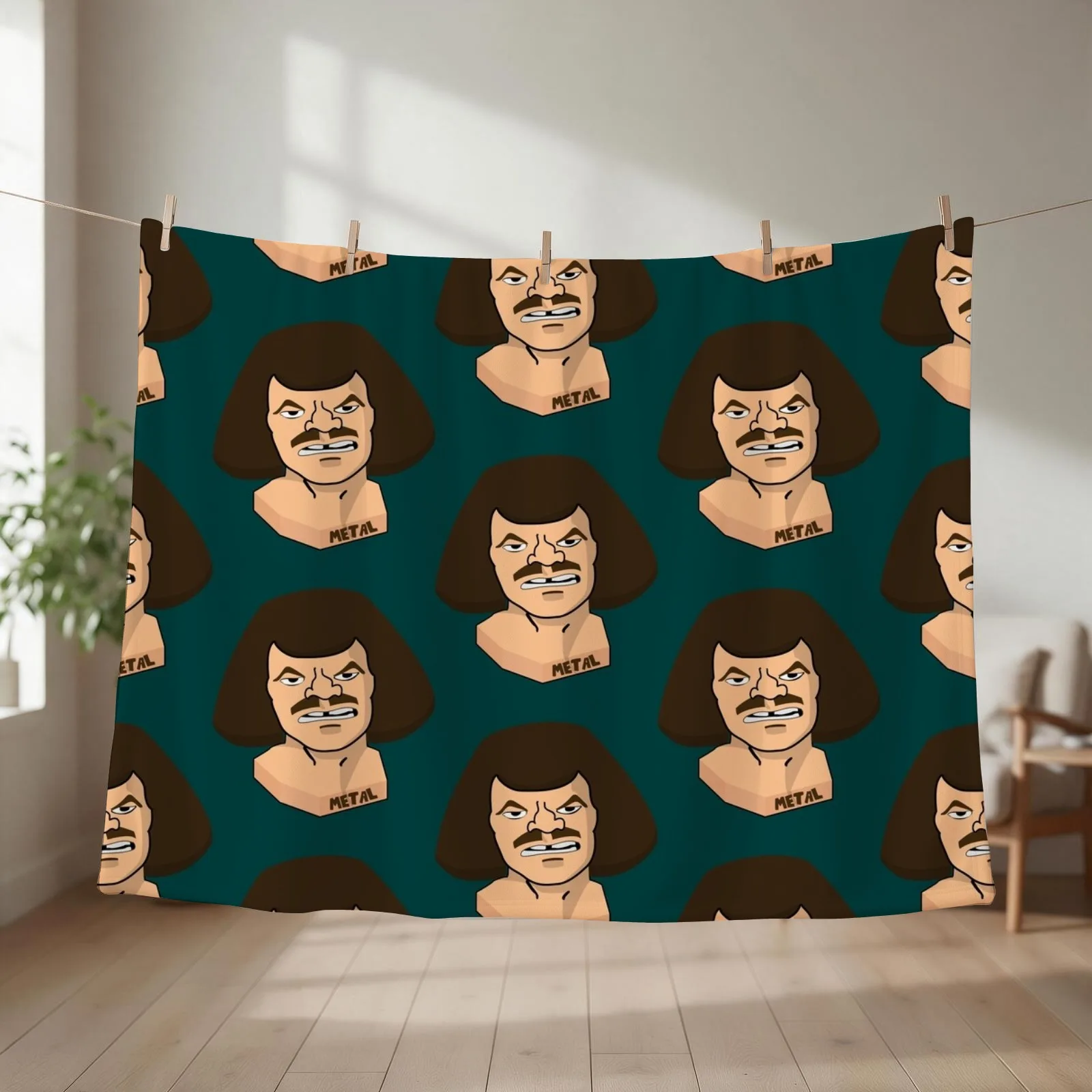 William Murderface Statue Metalocalypse Throw Blanket Sofas For Baby Blankets Sofas Of Decoration cosplay anime Blankets