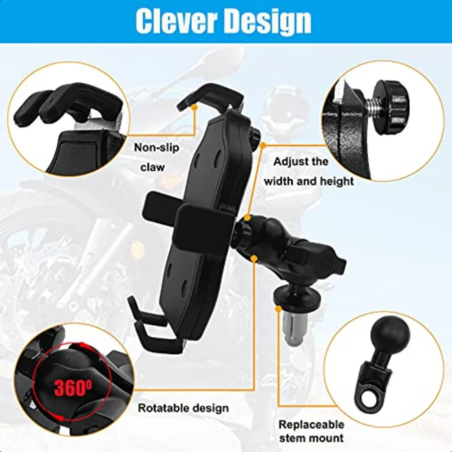 Motorrad Telefon Halterung GPS Navigation Halterung Handy Halter Gabel Vorbau für Suzuki Hayabusa GSXR 600 750 1000 YZF R1 R6 S10