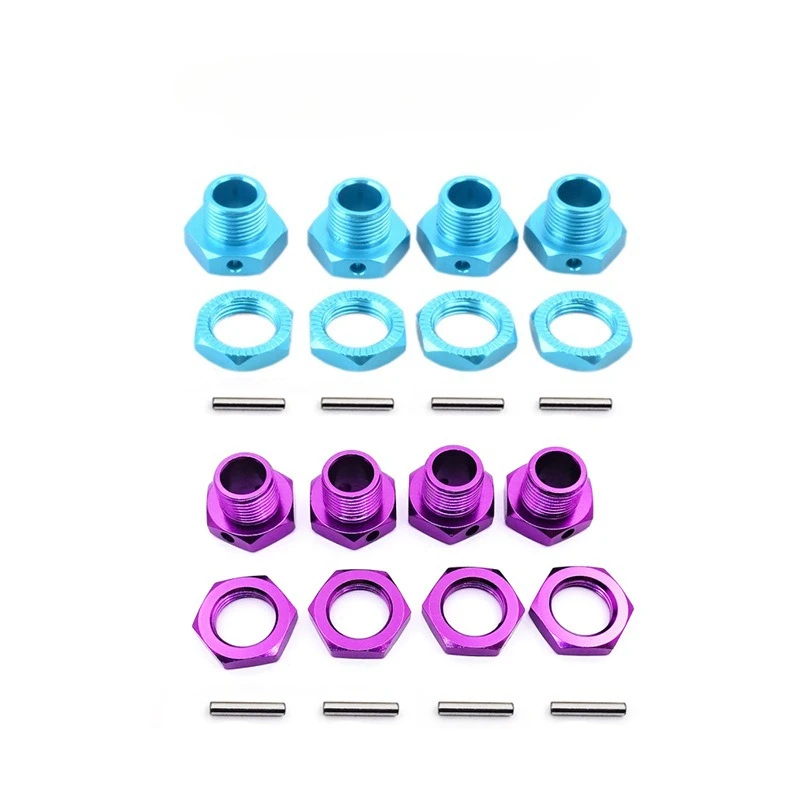 

4 Piece17mmAluminum Wheels Hexagon Wheels Tire Adapter Nut Compatible HPI HSP Traxxas Losi Tamiya Redcat Himoto 1/8 RC Car Truck