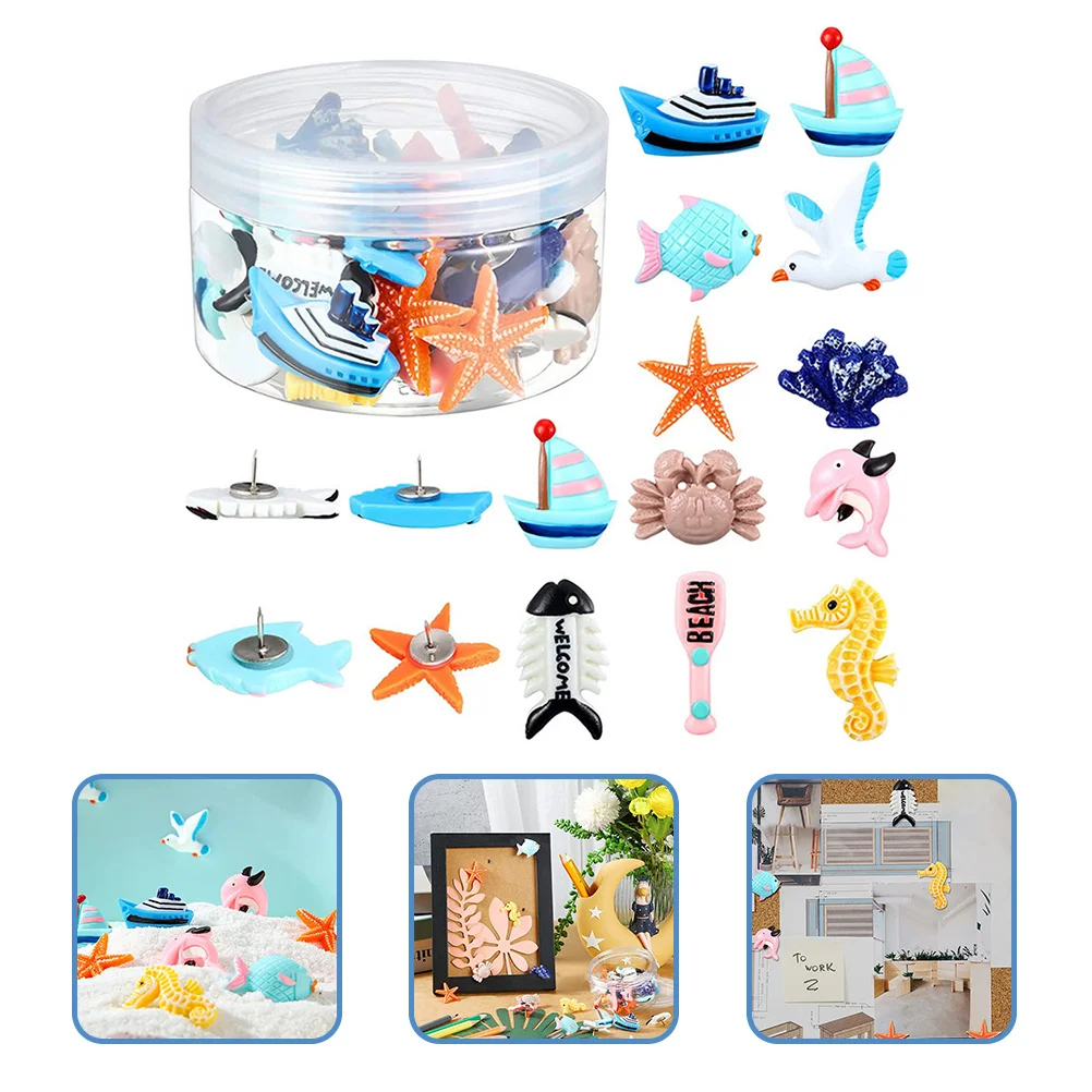 

36Pcs Stylish Push Pin Set for Cord Board Travel Photos Map Locations Office Decor Women Desk Accessories Bulletin Board Tacks