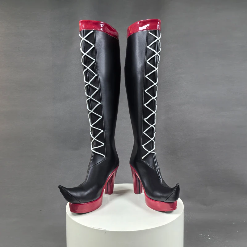 Game The Freak Circus Pierrot Cosplay Shoes Unisex Foot Shoe Boots Pierrot Role Play Adult Costume for Party Carnival Boots