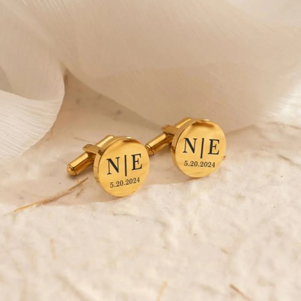 

Date, name, year, custom cufflinks, birthday gift, the best gift for family