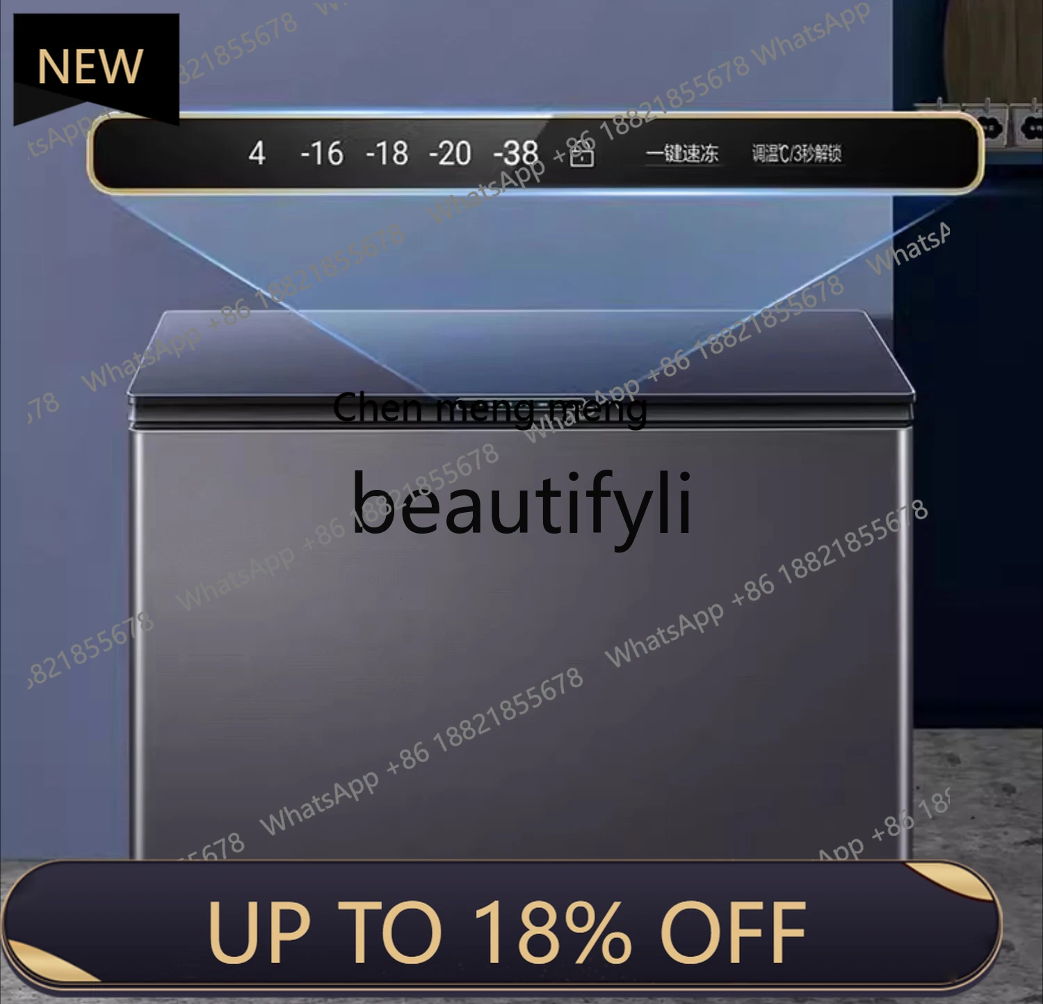 

FF 241L household freezer cryogenic commercial low temperature single temperature freezer color crystal small refrigerator