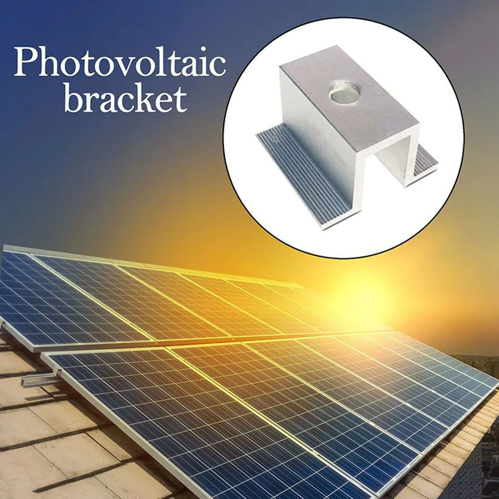 10Pcs 25-50MM Solar Middle Clamp PV For Frame Height Frame Aluminum Alloy Solar Accessories Corrosion Resi