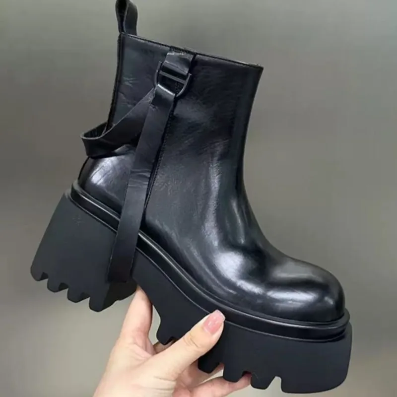 

2026 Ankle Women's Boots Fashion High Heels Shoes Chunky Luxury Winter Boots Designer Dress New Pumps Goth Mujer Chelsea Boots