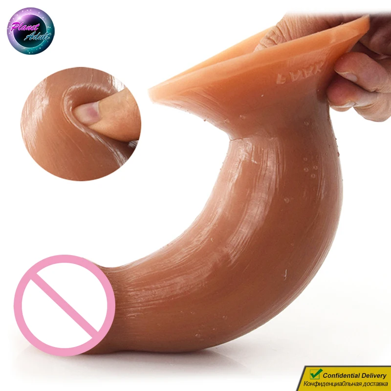 18*4.8cm Worm Mushroom Soft Dildo Silicone Artificial Penis Fake Dick Women Masturbator Sex Toys for Vagina Gay Prostate Sexshop