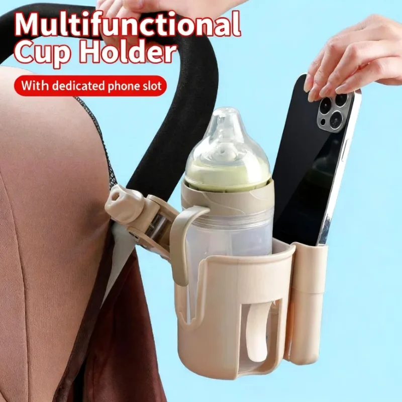 Baby Carriage Cup Holder With Phone Position Universal Stroller Parts Home Decor Outdoor Walk Baby Portable Wheelchair Accessory