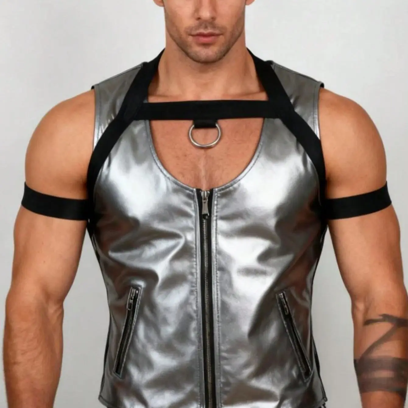 1PC Men Punk Party Body Shoulder Harness, Strap Body Chest Mucle Belt,Punk Club Costume Clothing Accessories