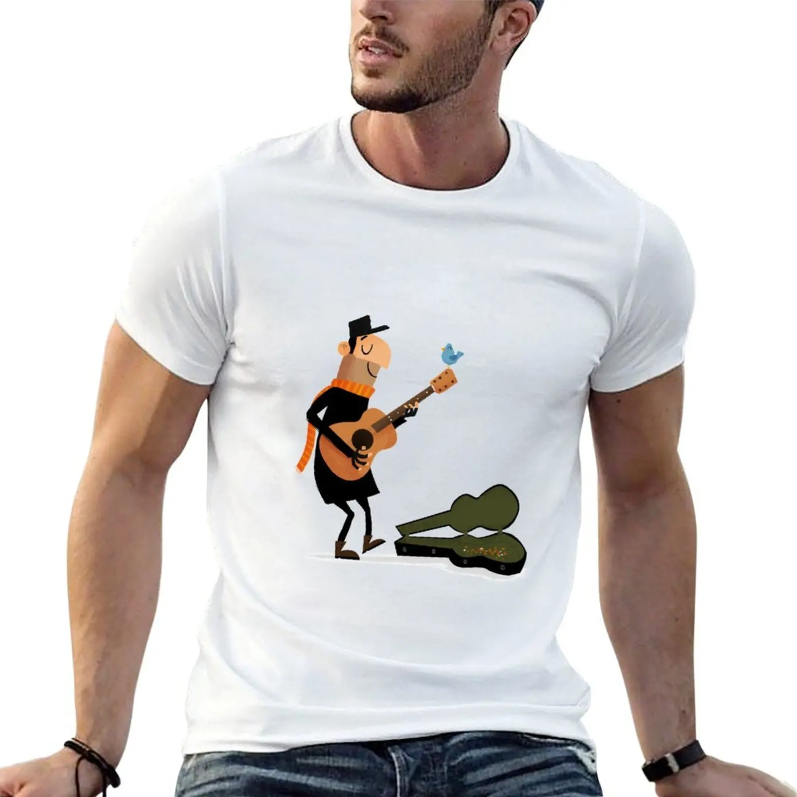 تي شيرت رجالي قطني عالي الجودة تي شيرت تي شيرت جرافيك عالي الجودة من القطن Busker #1