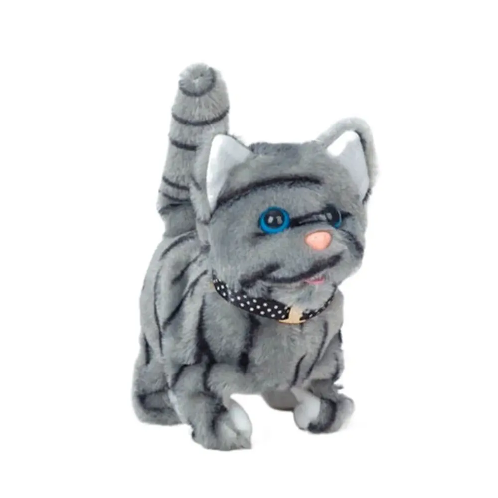 Schöne interaktive süße elektronische Haustier weiche Cartoon Sprachsteuerung Roboter Katze gefüllte Stimme Meow Katze Geburtstagsgeschenk