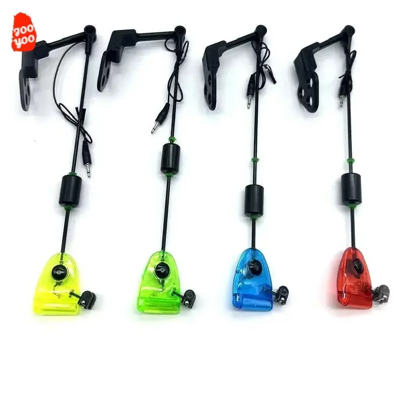 1PC Fishing Alarm Flat Clip Nozzle Hard Rod Flash Rocker European Carp Sea Rod Rocker Stainless Steel Tensioner Library Fishing