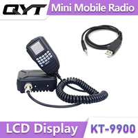 QYT KT-9900  Microphone Mobile Radio 136-174&400-480MHz Dual Band 25W mini color screen  Car Ham Radio Transceiver