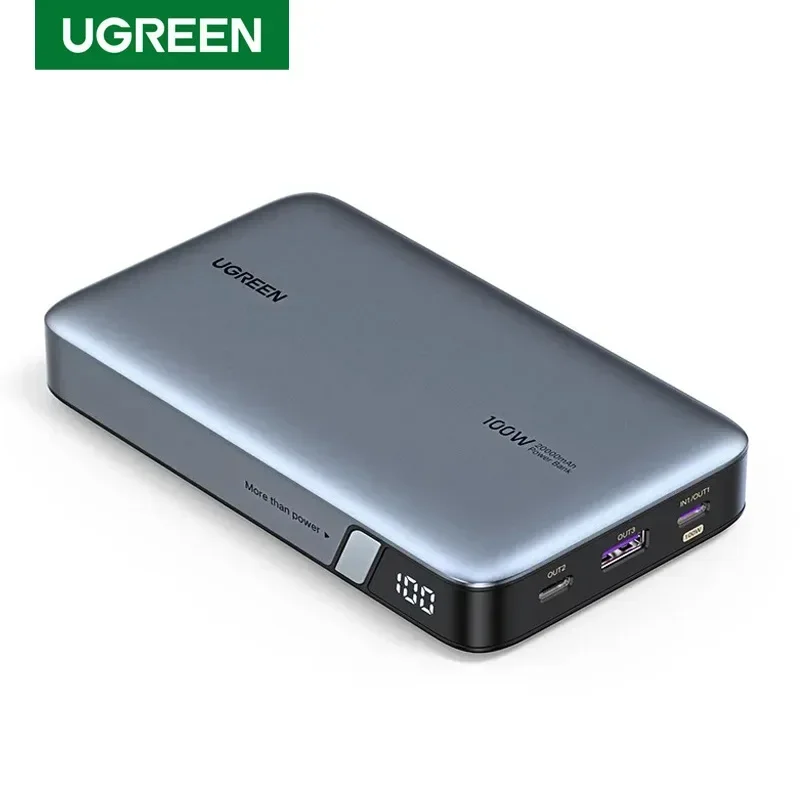 

UGREEN 100W Power Bank 20000mAh Fast Charge Type C 3-Port Digital Display High Quality Fast Recharge Power Bank for Mobile Phone