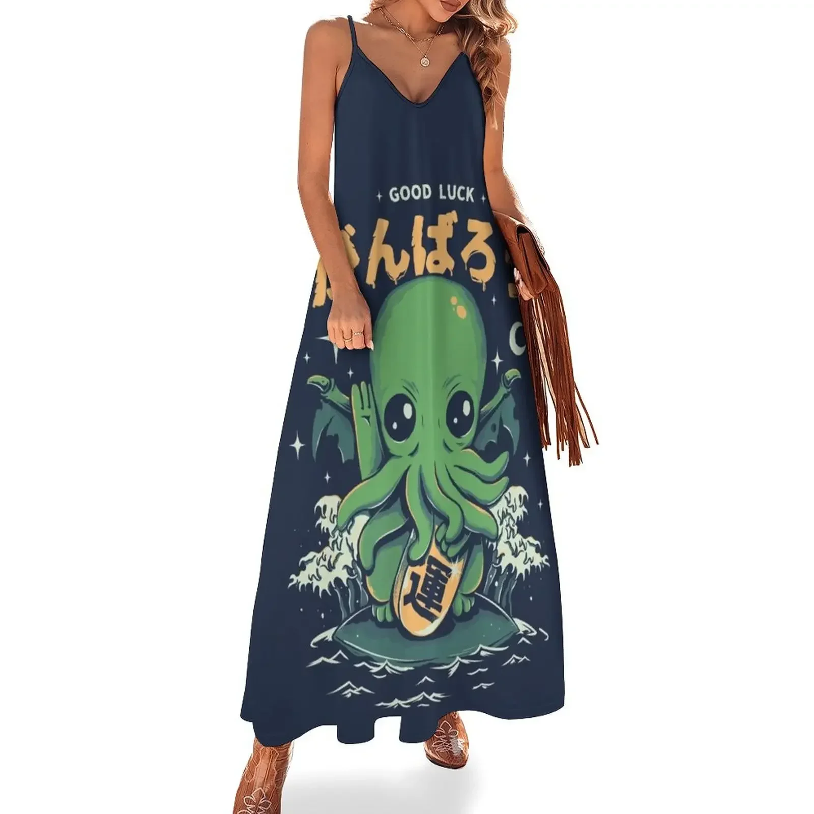 

Good Luck Cthulhu Sleeveless Dress dresses for women 2024 Evening gown Dress