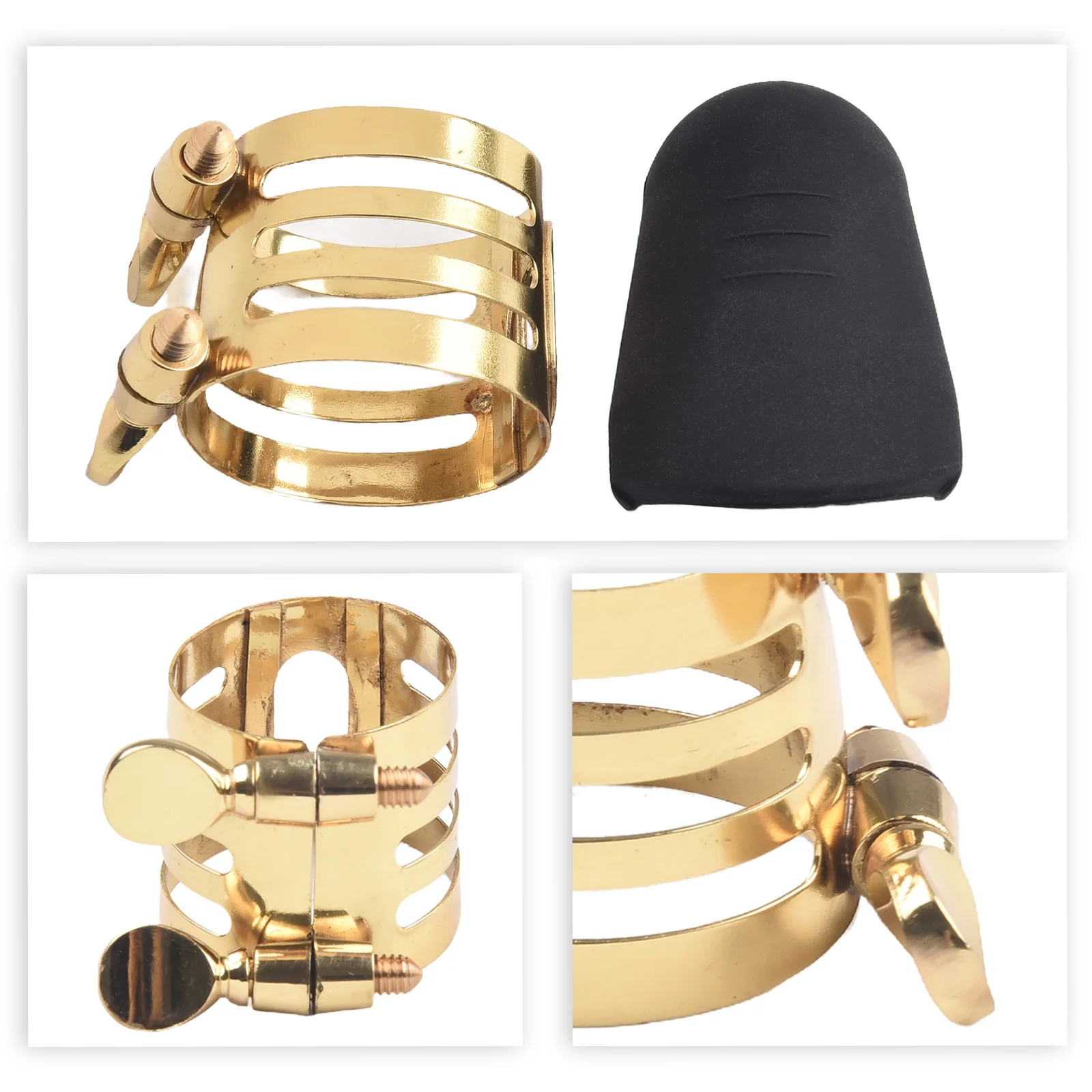 Enhanced Reed Stability with Saxophone Ligature for Soprano Alto Tenor Sax and Clarinet Easy to Use Adjustment Mechanism