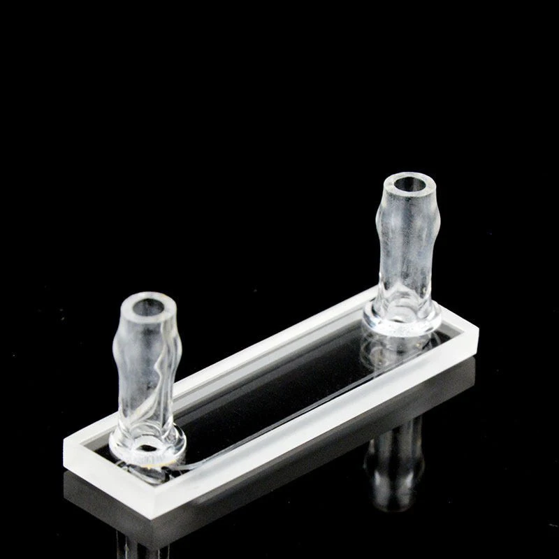 Quartz flow colorimetric dish flow cell micro optical path 0.1-0.2-0.5-1-2mm integrated process UV flow cell