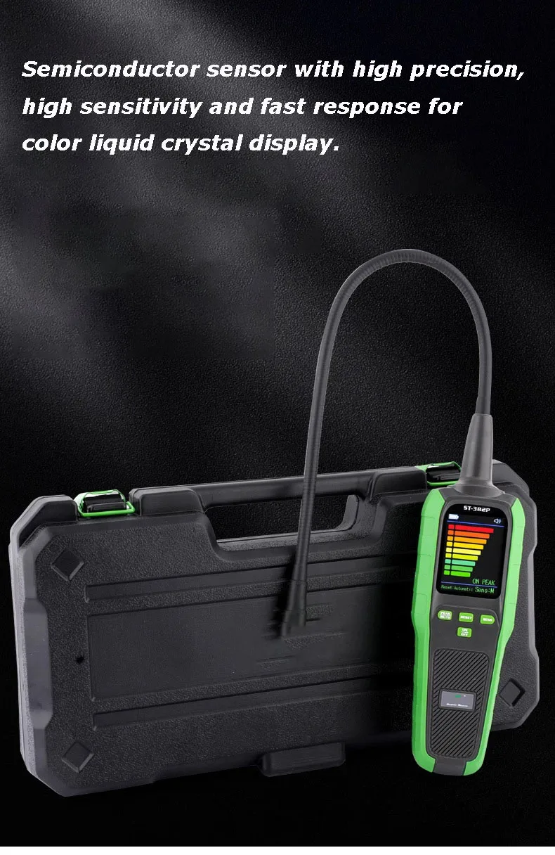 High Sensitivy  Automotive Coolant Leak Detector Air Conditioner Automotive Refrigerant Freon Leak Detector 3000mAH ST-382P