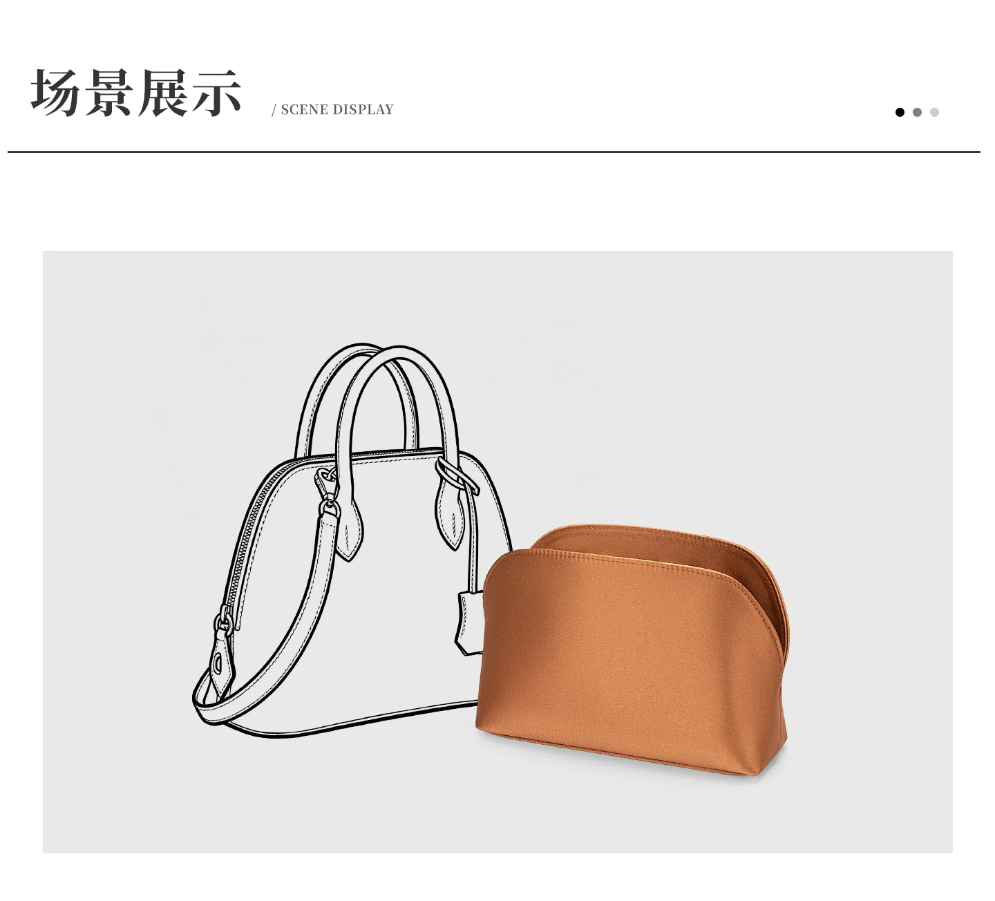 High Quality Acetate Silk Inner Bag Organizer for Hermes Bolide Bag Storage Insert Inner Bag Support