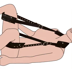 Moonuo-Écharpe de retenue de cuisse en similicuir portable, usure réglable, bandage de bondage, manilles, jouets sexuels pour adultes pour couple