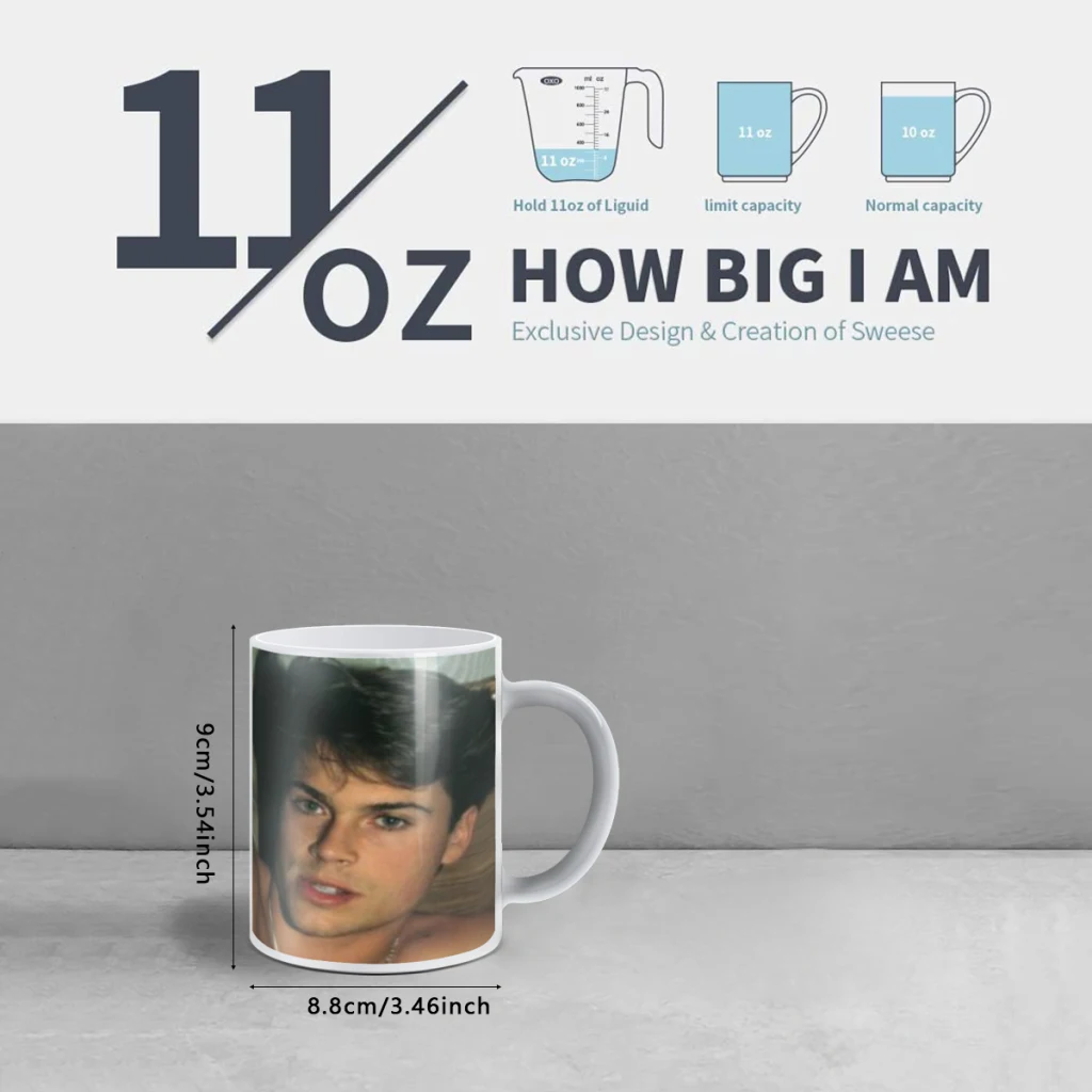 R-Rob Lowe Free shipping Mug Changing Color Ceramic Coffee Mugs Magic Tea Cup Best Gift