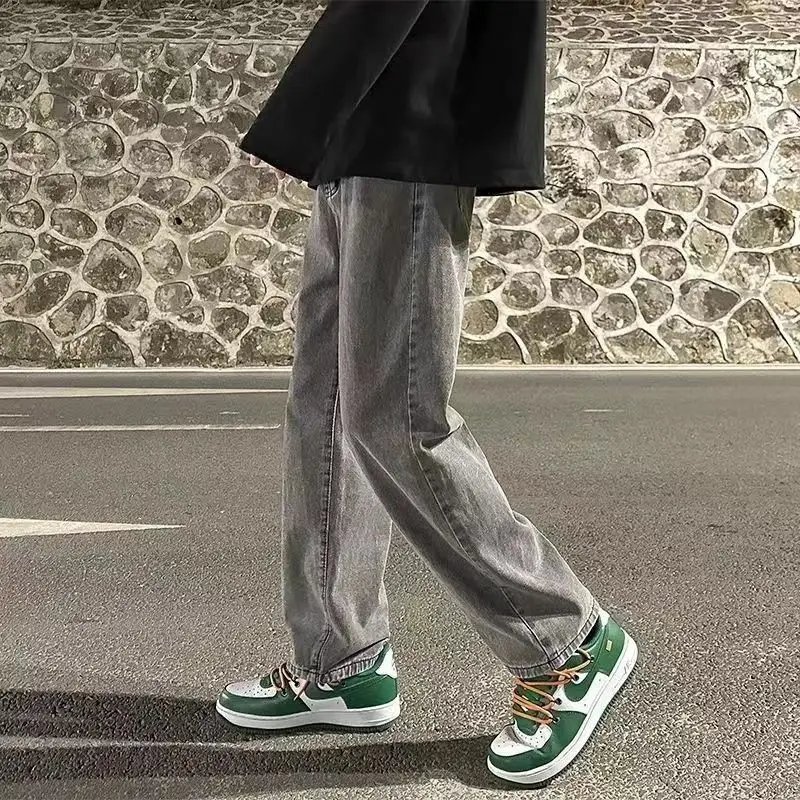 سراويل للرجال بساق واسعة ، خصر مرن ، جيوب برباط ، فضفاضة ، رفيعة ، مستقيمة ، عصرية ، شارع ، خمر أمريكي ، صيف #2