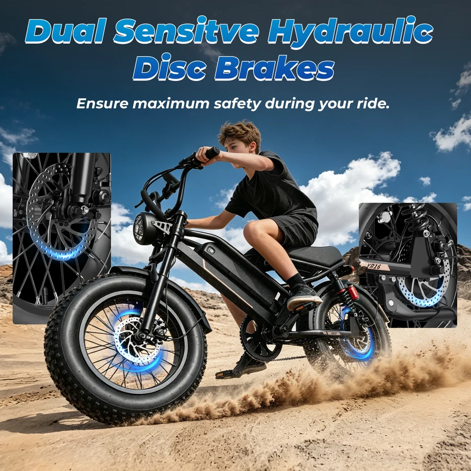 Electric Bike with Peak 2000W Motor, 600Wh Battery Electric Bicycle, Fat Tire Dirt Bike with Cruise Control, 55 Miles Moped Ebike that Suitable for Small Riders & Teenagers image 7