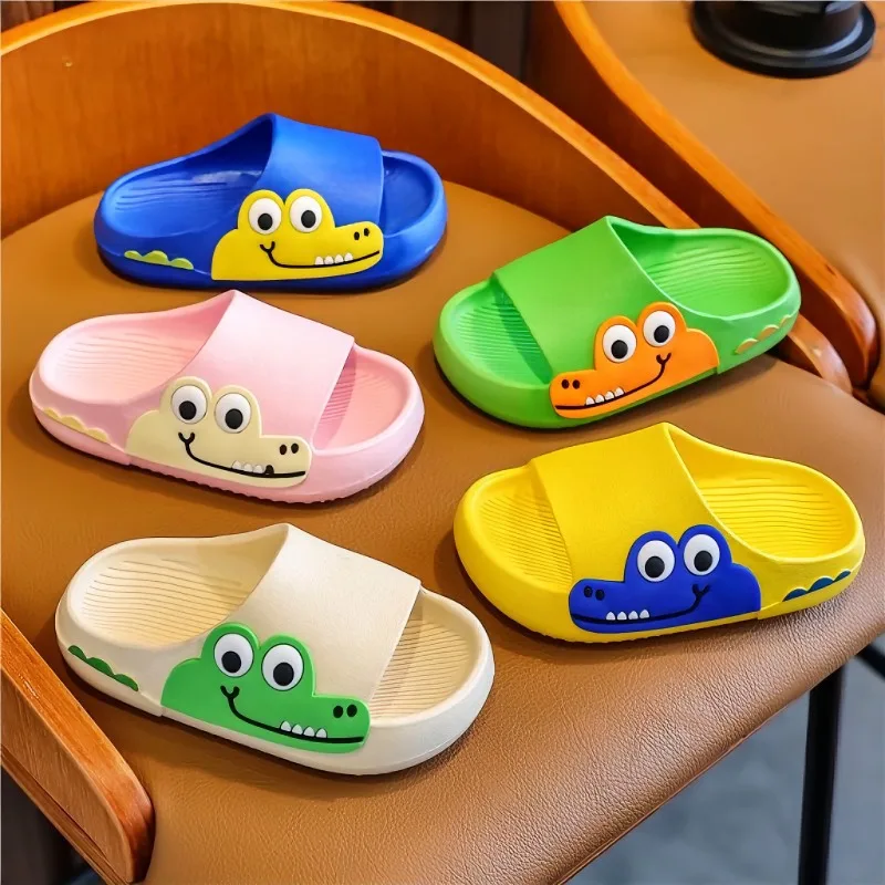 Children Home Slippers for Boys Girls Non-slip EVA Sole Kids Shoes Indoor Cartoon Flip Flops Soft Bottom Bathroom Slippers 슬리퍼