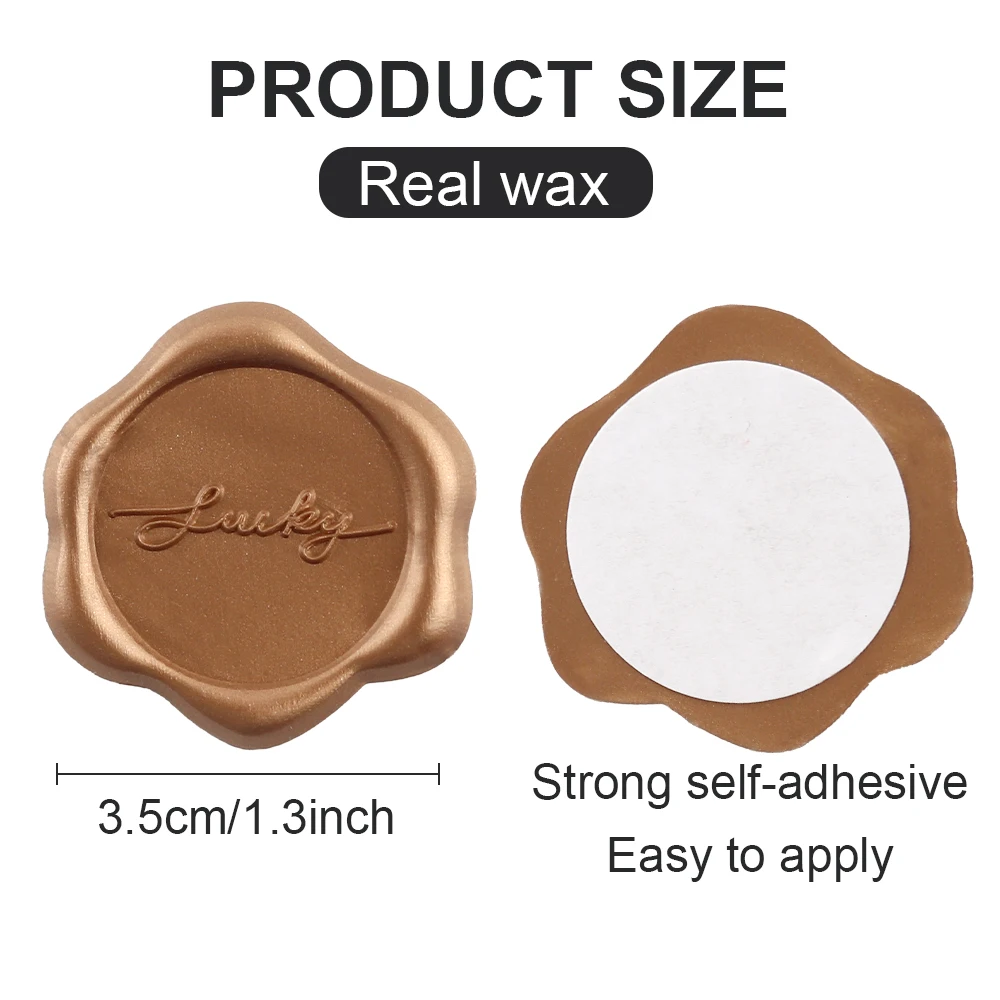 

30Pcs/set Lucky Open Me Thank You Wax Seal Stickers Handmade Envelope Seals Self Adhesive Wax Stickers for Wedding Invitations