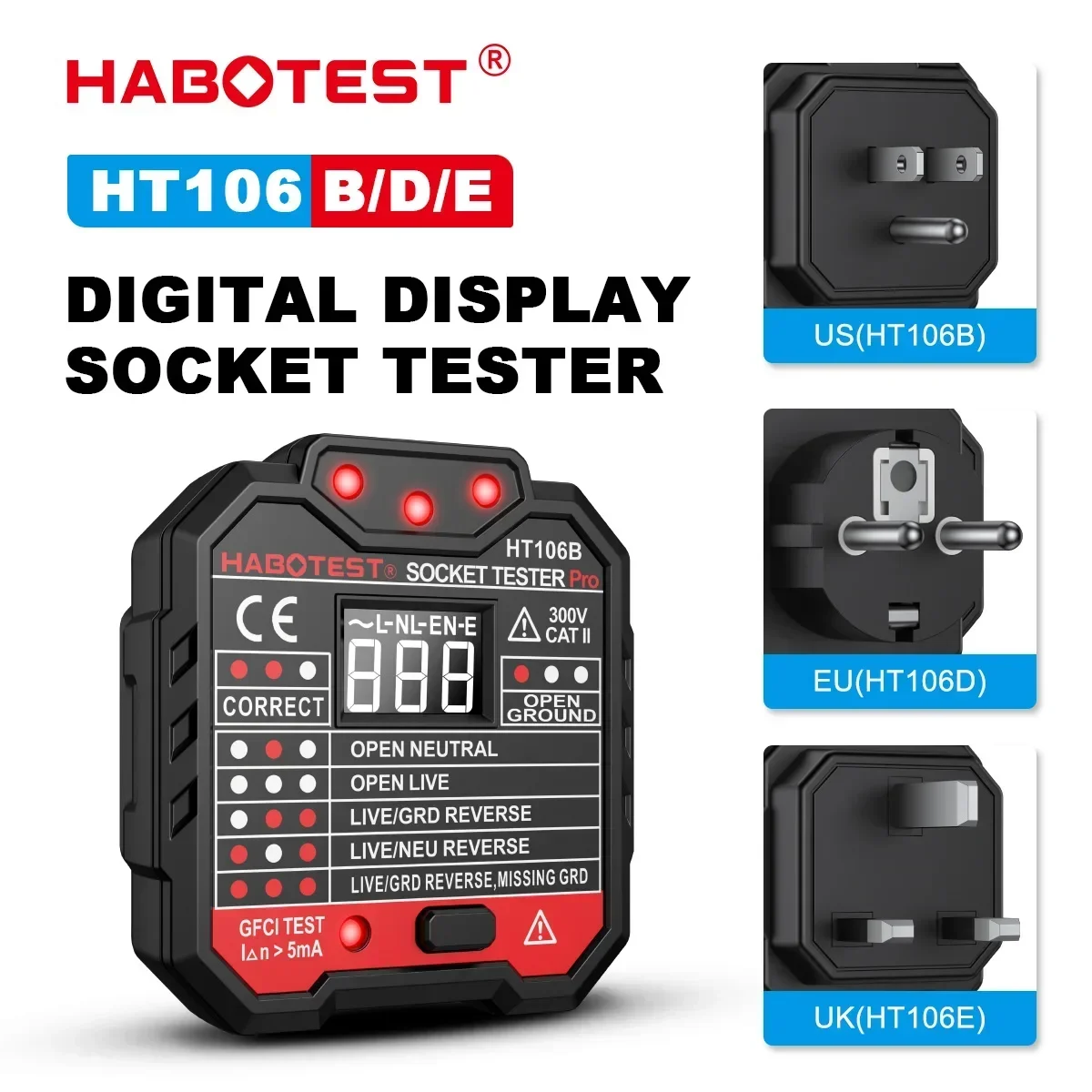 ハボテスト HT107 ソケットテスター プロ 電圧テスト - Power Tools Uk Review のレビューと価格
