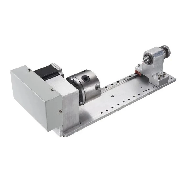 DIY Engraving Machine Slide Rail 4th Axis Rotation Axis A Axis Chuck Rotary CNC Dividing Head CNC 3D Engraving Tools