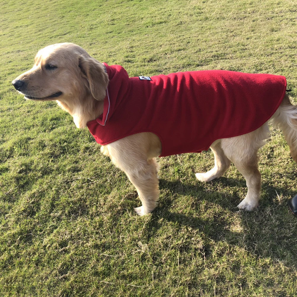 

Dog Clothes Polar Fleece Red L Warm Winter Vest Puppy Waistcoat Durable Pet Party Costume Fashion Soft Comfortable