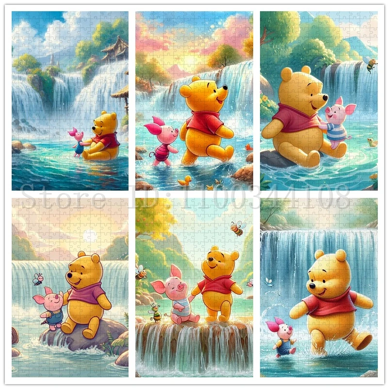 

Disney Winnie The Pooh Jigsaw Puzzles for Children Handmade Toys & Hobbies Cartoon Movies Wooden Puzzles Intelligence Game Toy