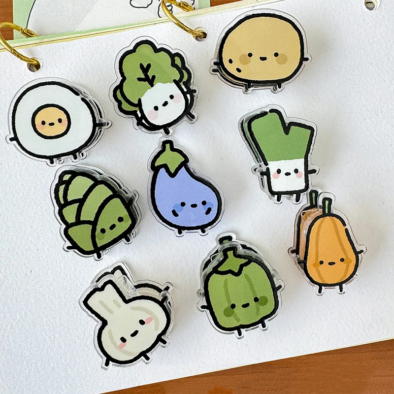 

9pcs Cute Fruit Cartoon Food Bag Clips Decoration Sealing Clip Note Clip PP Clip For Students School Supplies Gift