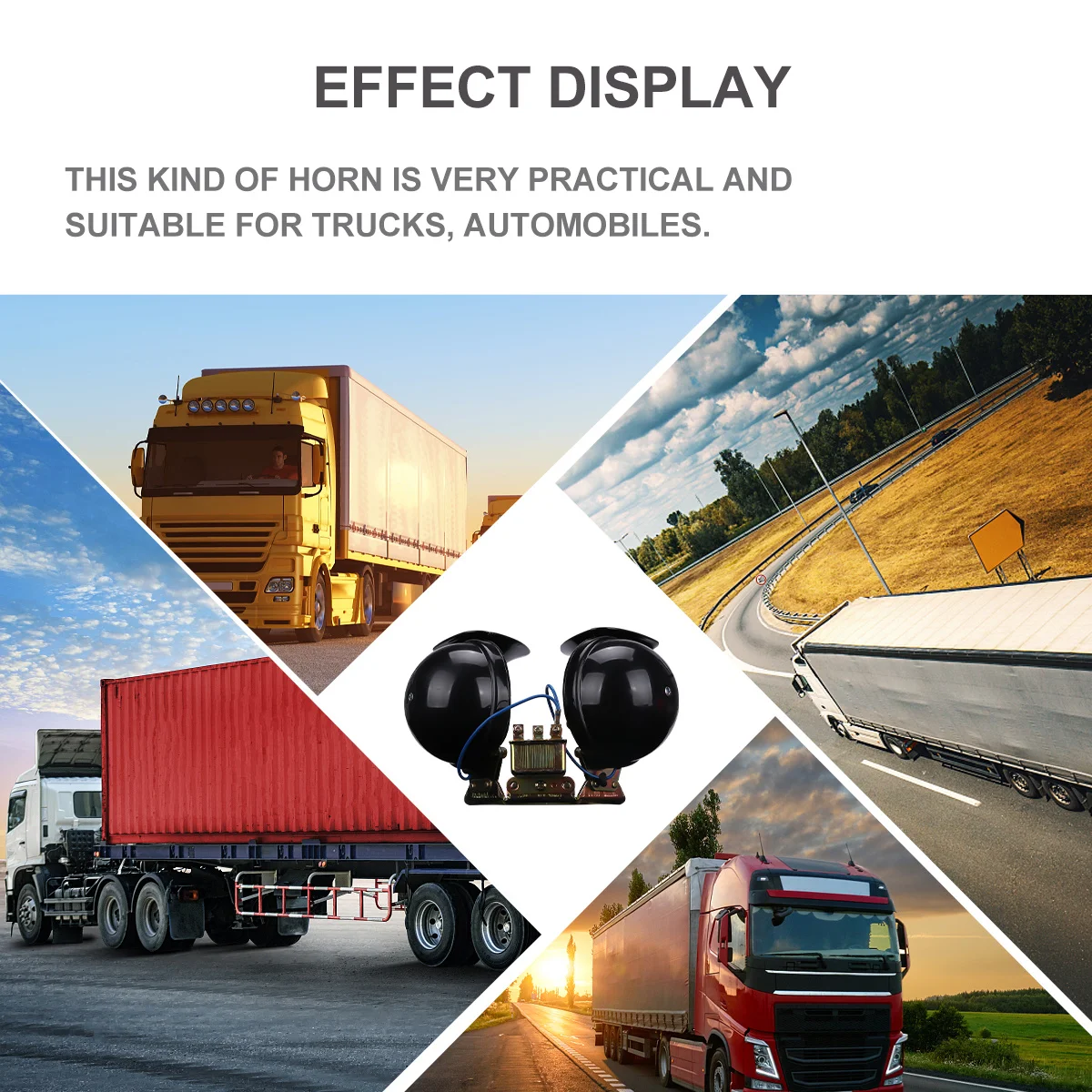 

2Pcs 12V Black Big Snail Dual Tone Horns Super Loud Car Truck Motorcycle Scooter Whistle High-Quality Copper Material