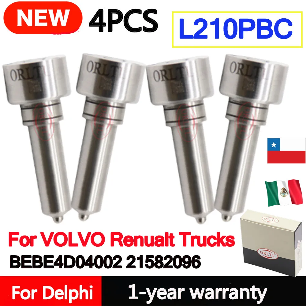 

4 шт. L210PBC L210PBD для грузовиков VOLVO Renualt BEBE4D04002 21582096 Дизельная форсунка