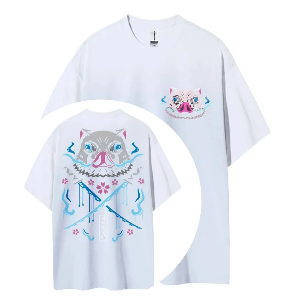 Demon Slaye Anime 2025 Summer Men's Harajuku T-Shirt Street Cool Printed Loose Fit Casual Outdoor Short Sleeve Parent Child Top