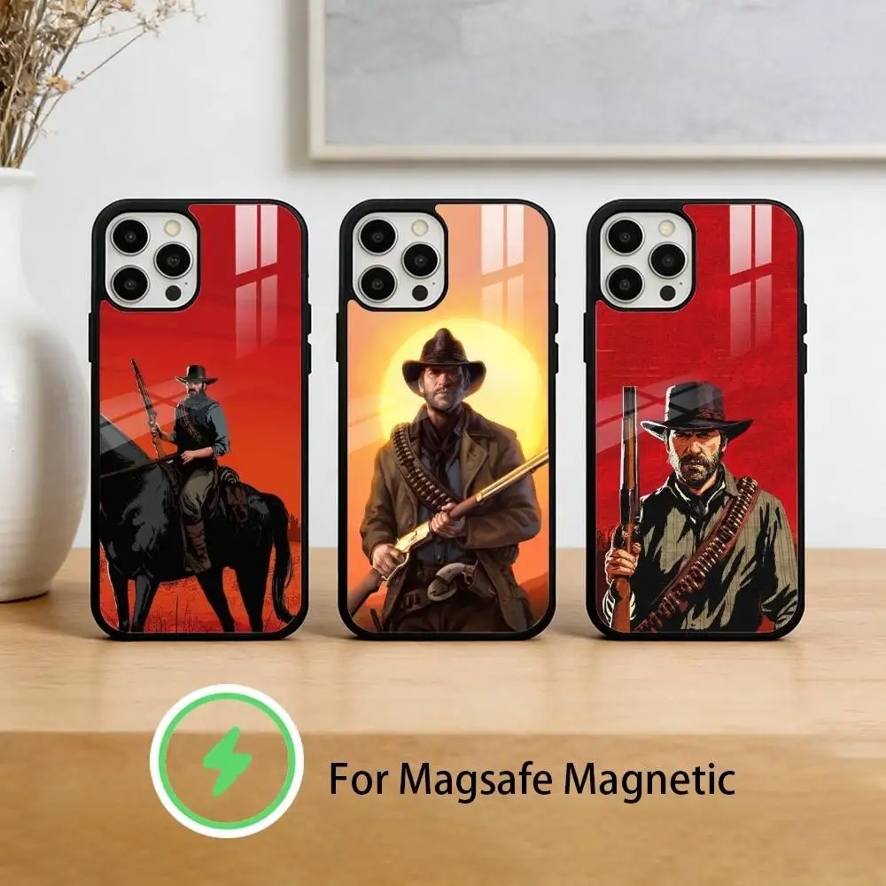 

RDR2-Arthur Morgan Phone Case For iPhone 17,16,15,14,13,12,Plus,Pro,Max For Magnetic Wireless Charge