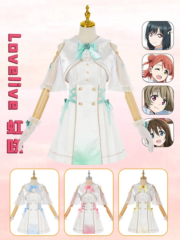 COWOWO Anime! Lovelive 5th Uehara Ayumu/Nakasu Kasumi SJ Gorgeous Dress Uniform Cosplay Costume Halloween Party Outfit Women