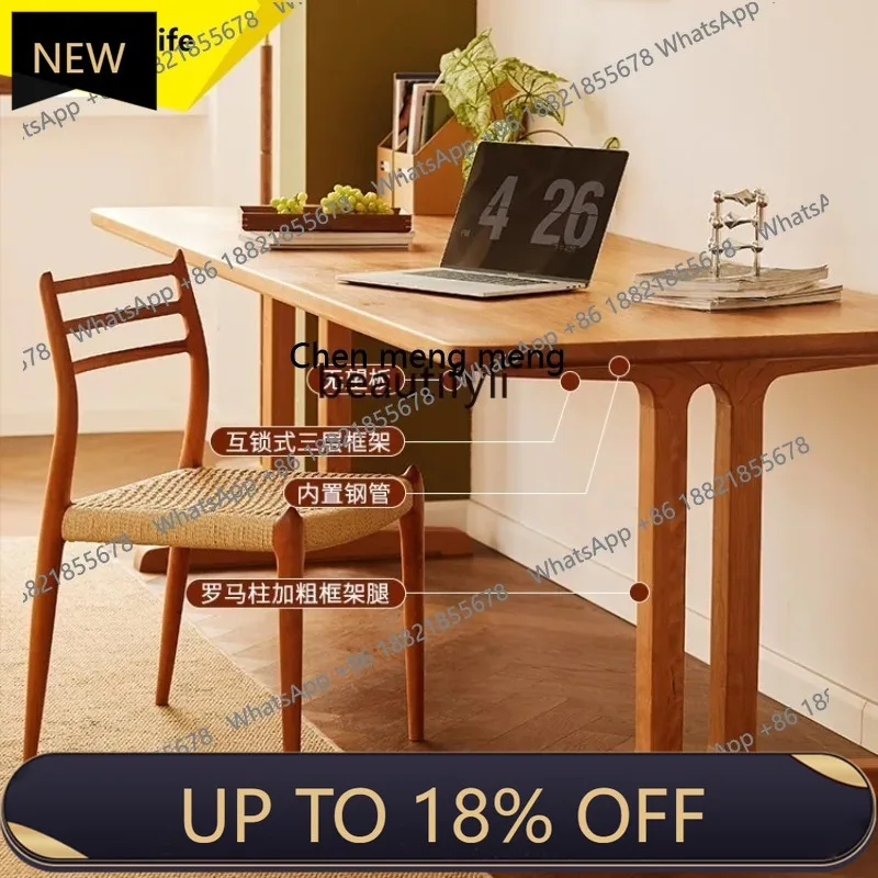 

P178 Living Room Large Long Desk Workbench Solid Wood Large Board Desk Cherry Wood Double Desk