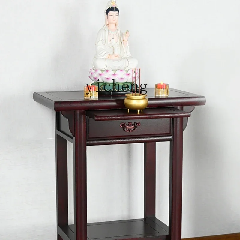 ZZf Household Economical a Long Narrow Table God of Wealth Altar Household God Case Buddha Shrine Altar