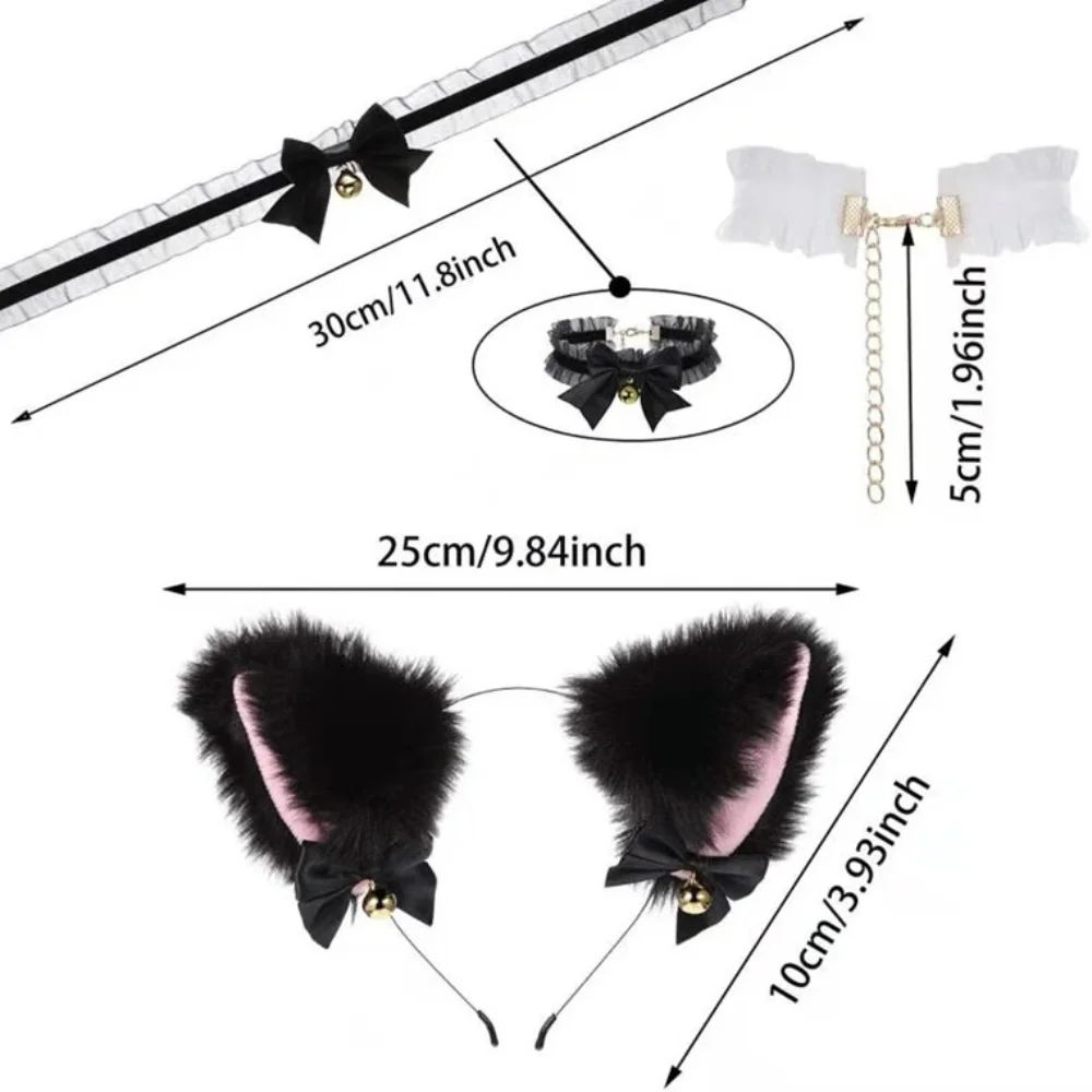 Fox Tail Anal Plug Metal Butt Plug Tail Cat Ears Headbands Bell Collar Mouth Plugs Erotic Cosplay Set Intimate Toys for Couples