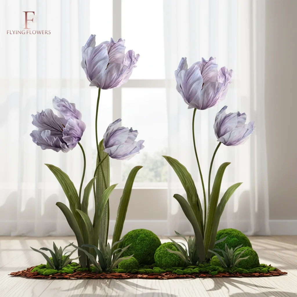 

Elegant Giant Artificial Organza Tulips Decorative Flowers & Plants for Wedding & Party Factory Direct Advantage