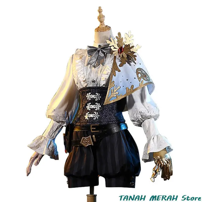 Anime jogo identidade vpainter edgar valden cosplay traje proporção de ouro peruca macacões uniforme conjunto completo mulher kawaii carnaval terno