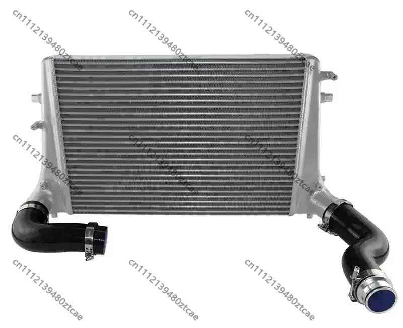 Automotive Modified Upgrade Larger Front Mount Turbo Intercooler, Aluminum Turbocharger Cooling Radiator, Vehicle Cooling